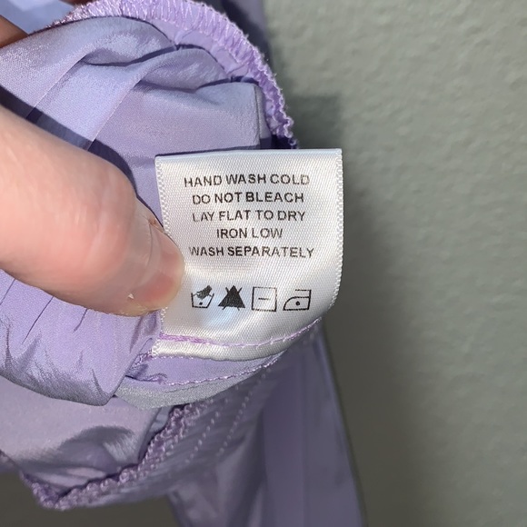 Lovers & Friends Lavender Crop zip-up Retro Windbreaker lightweight crop jacket - Picture 15 of 17